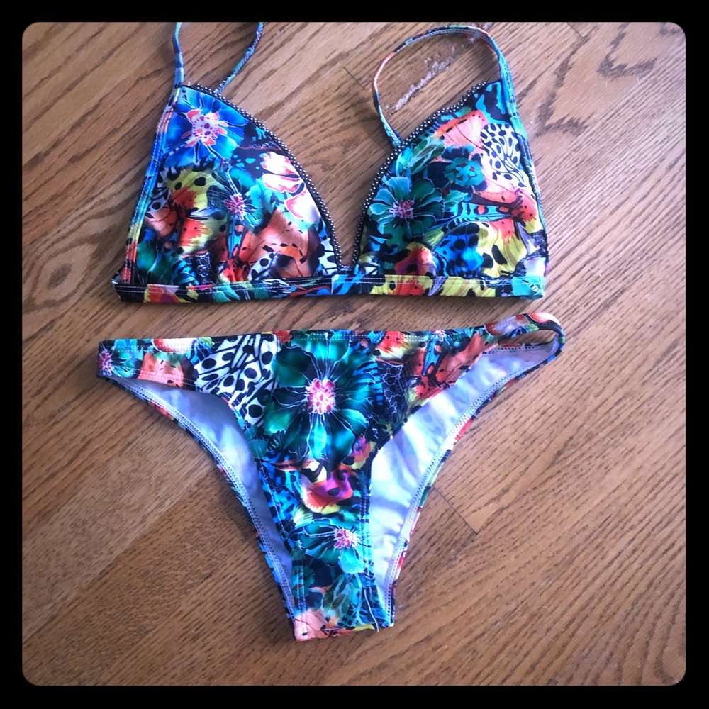 Floral 2 piece swimsuit